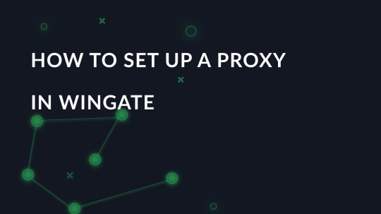 Setting up a proxy in WinGate