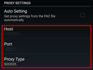 Delete the entered data. The item «Proxy server type» should be converted to «no»