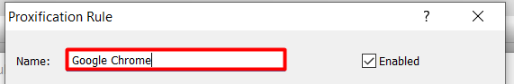 Type in the name of the new proxy.