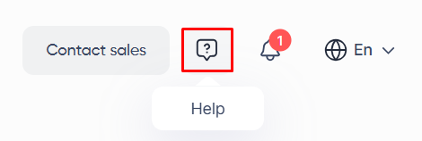 Help Center button in the top-right corner of the Proxy-Seller dashboard