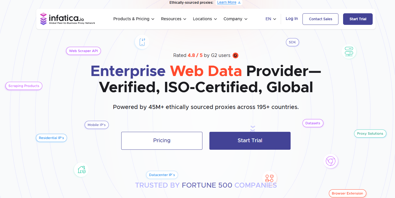 Infatica homepage hero