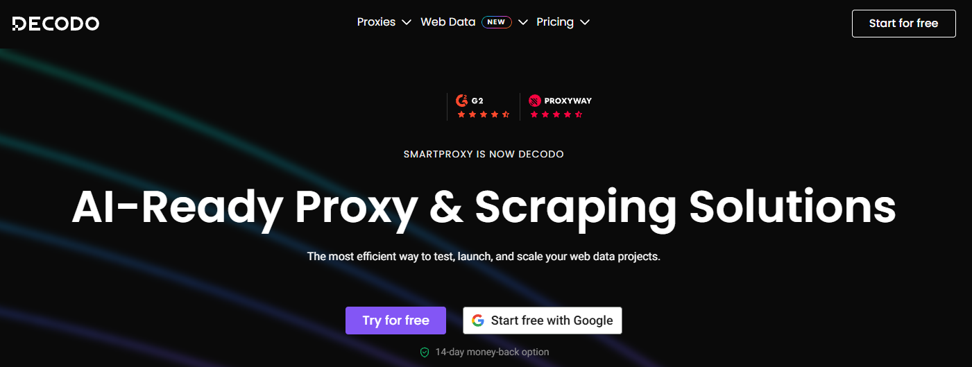Decodo homepage hero