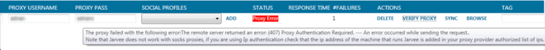 If you have a Proxy Error status - confirm that you’ve entered the correct data of the proxy ones again. If the problem with authentication via IP - try to check added IP