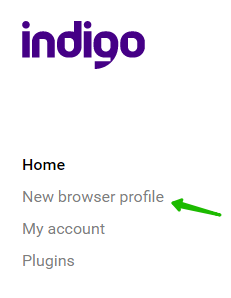 In the main menu press the «New browser profile» button