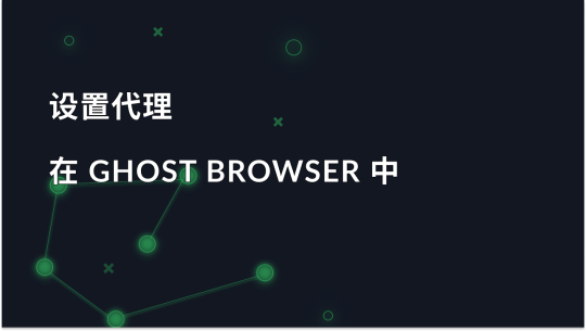 如何在 Ghost Browser中配置代理设置