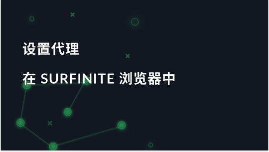 在 Surfinite 反检测浏览器中设置代理服务器