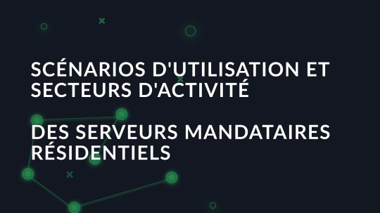 Scénarios d'utilisation et secteurs d'activité des serveurs mandataires résidentiels