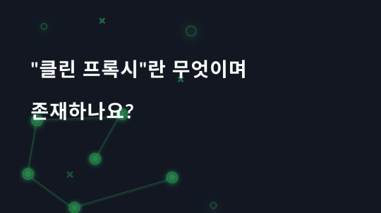 "클린 프록시"란 무엇이며 존재하나요?