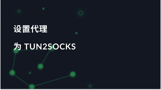 在安卓版 Tun2Socks 应用程序中设置代理