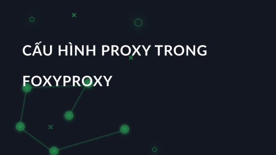 Cấu hình proxy trong FoxyProxy