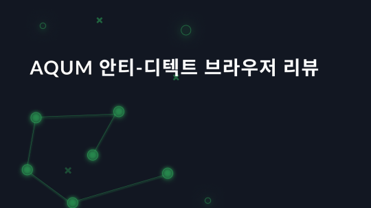 AQUM 안티-디텍트 브라우저 리뷰