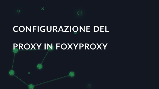 Configurazione del proxy in FoxyProxy