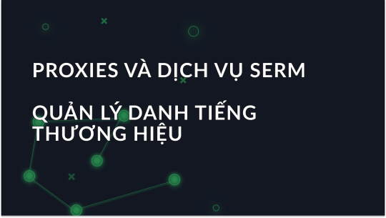 Proxies và Dịch vụ SERM: Cách Proxies Hỗ trợ Quản lý Danh tiếng