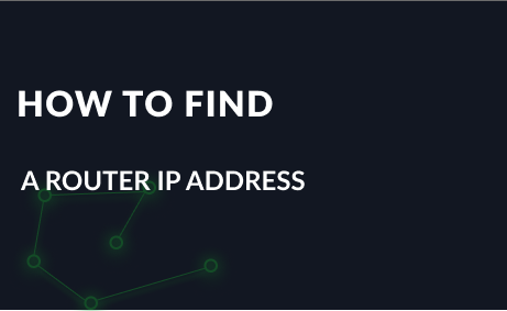How to find a router IP address