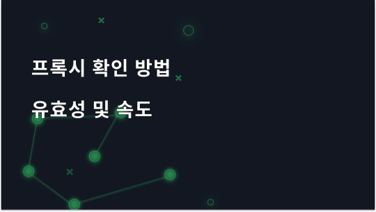 프록시 확인 방법 - 유효성, 속도 및 익명성