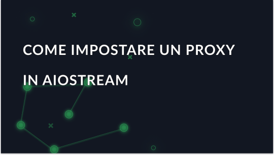 Come impostare un proxy in AIOStream
