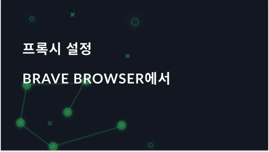 Brave 브라우저에서 프록시 설정을 위한 단계별 가이드