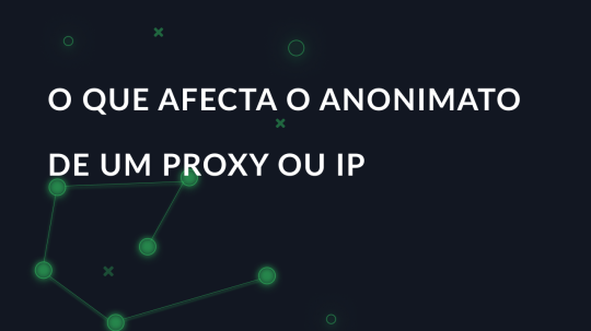 O que afecta o anonimato de um proxy ou IP