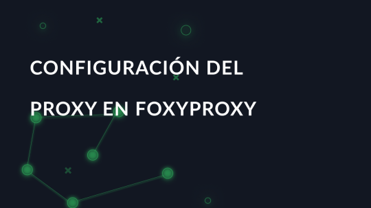 Configuración del proxy en FoxyProxy