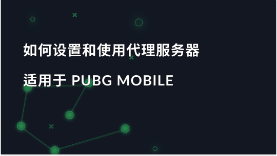 如何为《PUBG Mobile》设置和使用代理服务器
