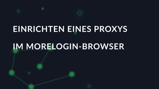 Einrichten eines Proxys im MoreLogin-Browser
