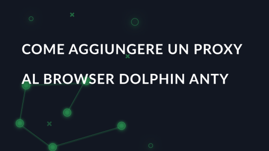 Impostazione di un proxy nel browser Dolphin{anty}