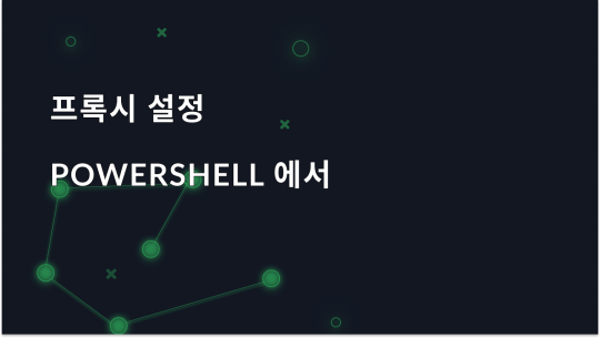 PowerShell에서 프록시 구성