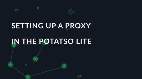 Setting up a proxy in the Potatso Lite