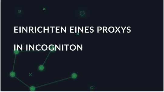 Einrichten eines Proxys in Incogniton