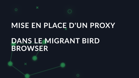 Mise en place d'un proxy dans le Migrant Bird Browser