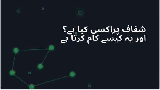 ٹرانسپیرنٹ پراکسی کیا ہے؟