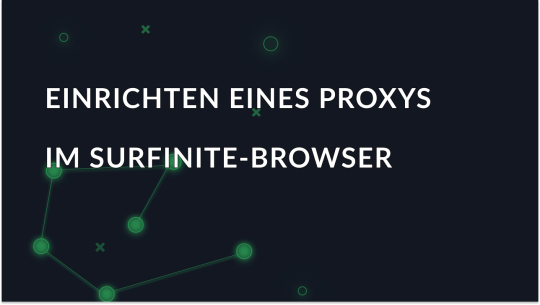 Einrichten eines Proxyservers im Surfinite Anti-Detect-Browser