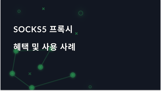 SOCKS5 프록시: 이점 및 사용 사례