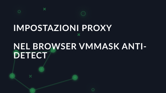 Impostazione di un proxy nel browser anti-rilevamento VMMask