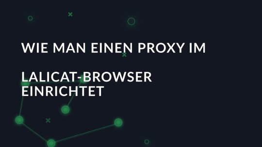 Wie man einen Proxy im Lalicat-Browser einrichtet