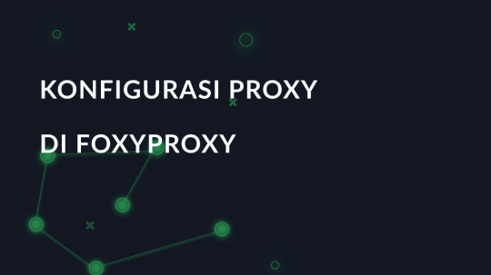 Konfigurasi proxy di FoxyProxy