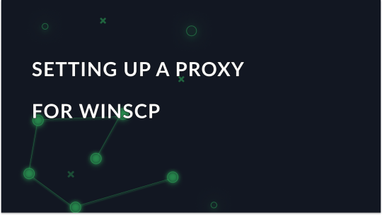 How to set up a proxy in WinSCP