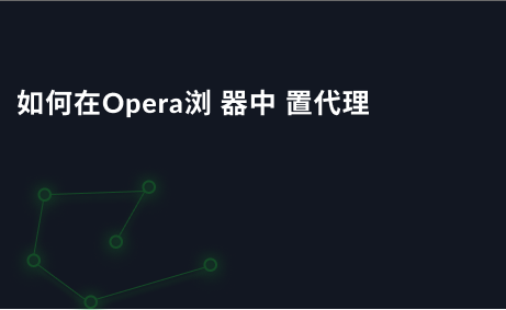 如何在Opera浏 器中 置代理