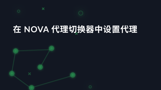 在 Nova 代理切换器中设置代理