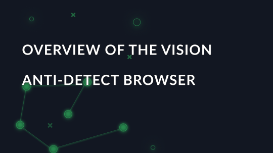 Overview of the Vision anti-detect browser