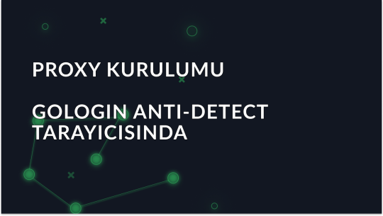 GoLogin Anti-Detect Tarayıcısında Proxy Ayarlama