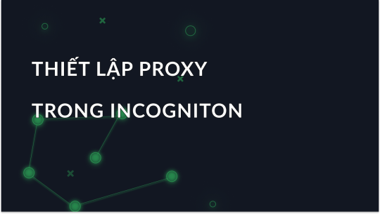 Cách Thiết Lập Proxy trong Incogniton