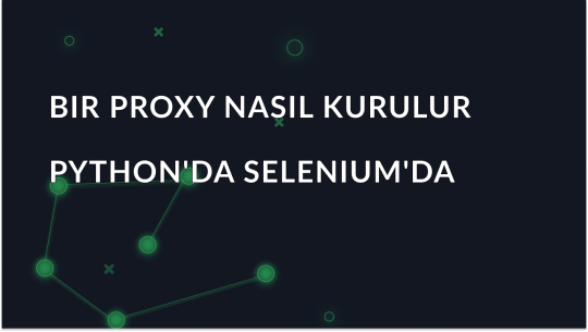 Python'da Selenium'da bir proxy nasıl kurulur
