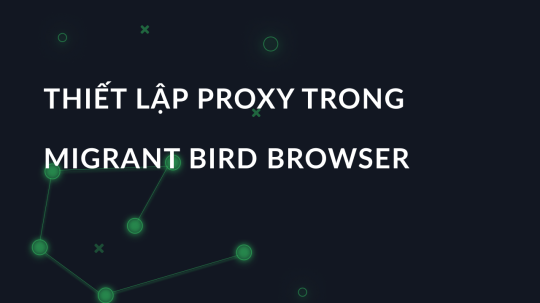 Thiết lập proxy trong Migrant Bird Browser