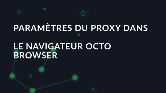 Paramètres du proxy dans le navigateur anti-détection Octo Browser