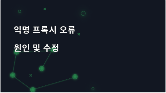 익명 프록시가 감지됨:이 오류의 원인 및 해결 방법