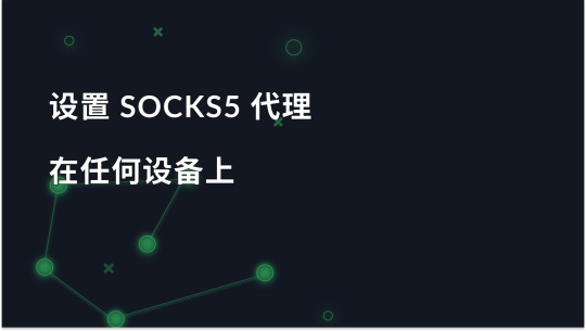 如何使用 SOCKS5 代理：适用于所有设备的指南