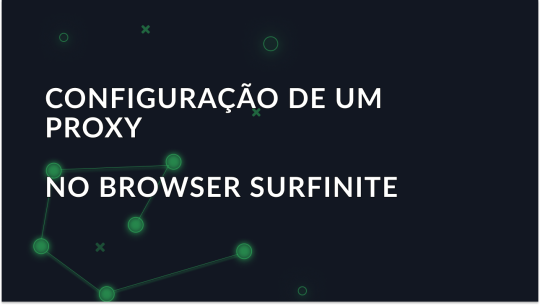 Configuração de um proxy no navegador Surfinite anti-detect