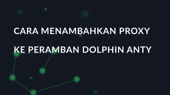 Cara menambahkan proxy ke peramban Dolphin Anty