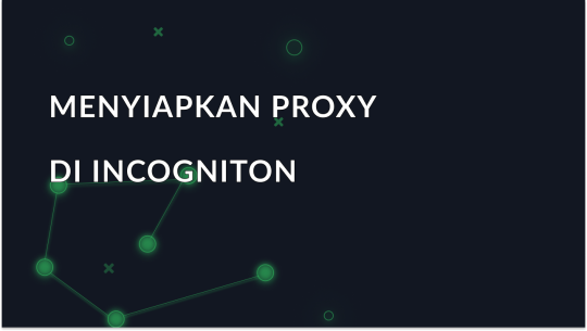 Cara Menyiapkan Proxy dalam Incogniton